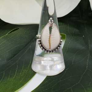 Silver ring with Cowrie shell