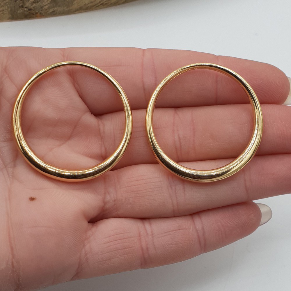 Hanger set goud kleurige open cirkel large