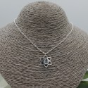 Silver necklace w...