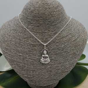 Silber Halskette mit Buddha-Anhänger