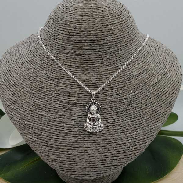 Silver necklace with Buddha pendant