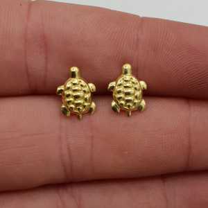Gold plated turtle oorknoppen
