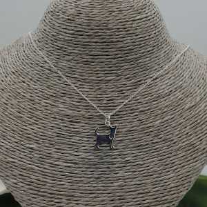 Silver necklace with Chihuahua pendant