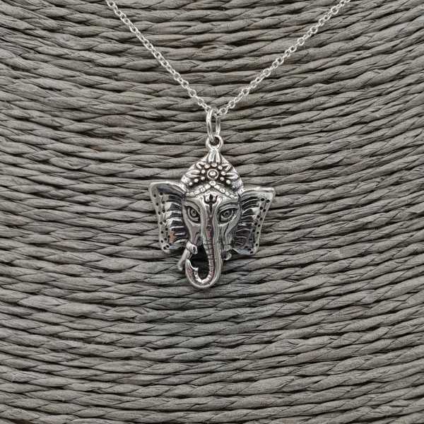 Silber Halskette mit Ganesh Elefant Anhänger