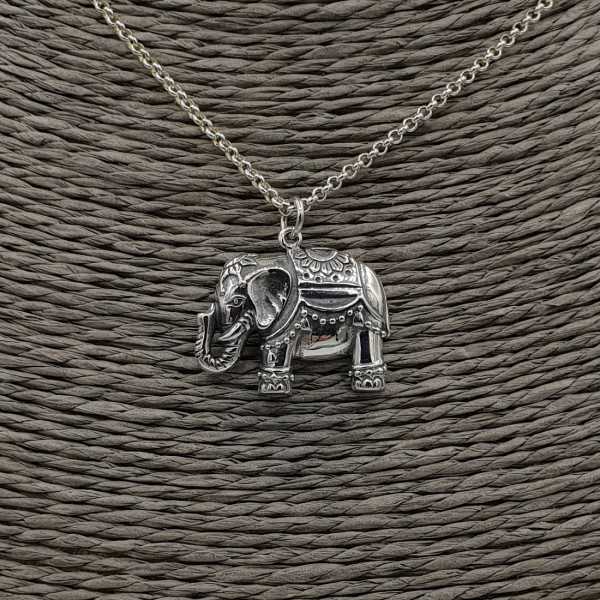 925 Sterling silver necklace with elephant pendant