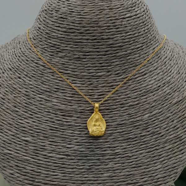 Gold plated chain with Buddha pendant