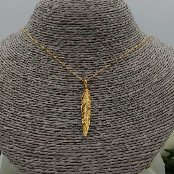 Gold plated chain with spring