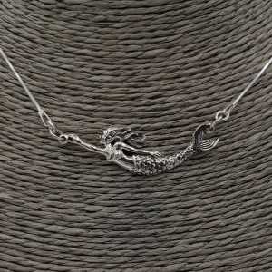 Silber Halskette mit Meerjungfrau-Anhänger