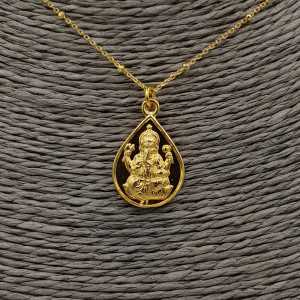 Gold plated necklace with Ganesha ofilant pendant