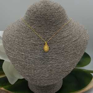 Gold plated necklace with Mary pendant