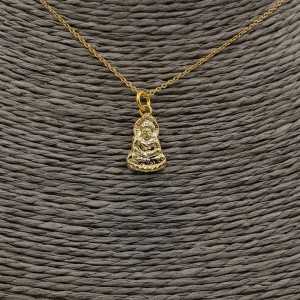 Gold plated necklace with small Buddha pendant