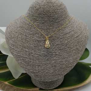 Gold plated necklace with small Buddha pendant