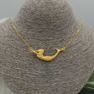 Vergoldete Halskette mit Meerjungfrau-Anhänger