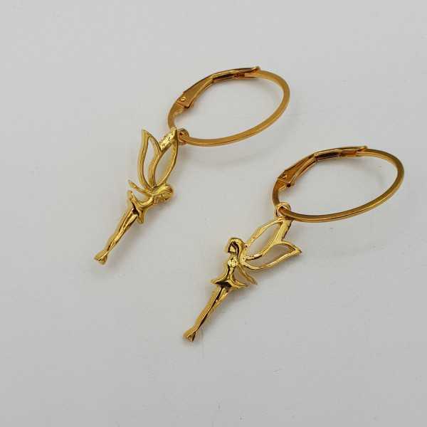 Gold-plated earrings with eleven pendant