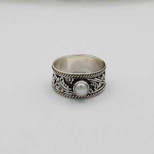 Silber-ring mit Perle