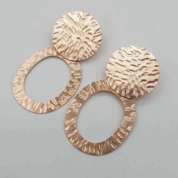 Rose gold plated zen earrings