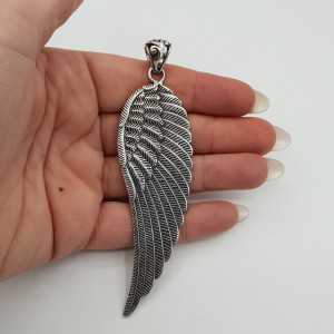 925 Sterling silver large wing pendant