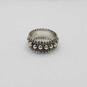 925 Sterling silver beaded ring