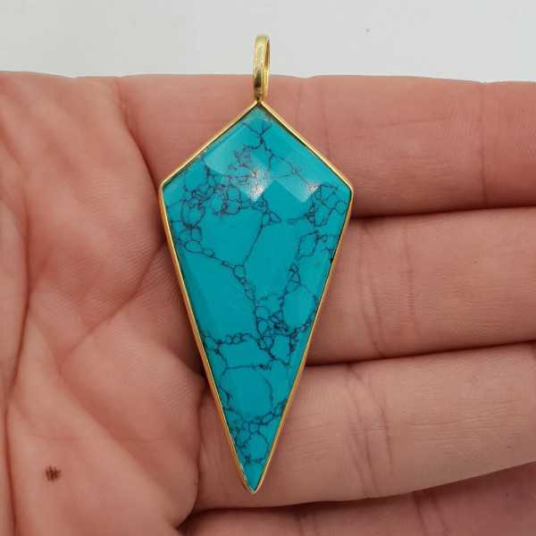Gold plated pendant with Turquoise