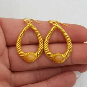Vergoldete Ohrringe-set mit äthiopischen Opal