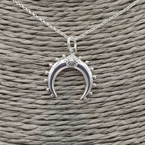 925 Sterling silver necklace with horn pendant