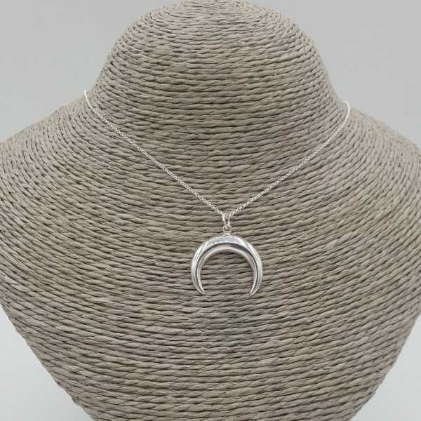 Silver necklace with horn pendant