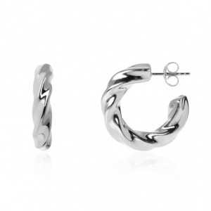 925 Sterling silver twisted creoles