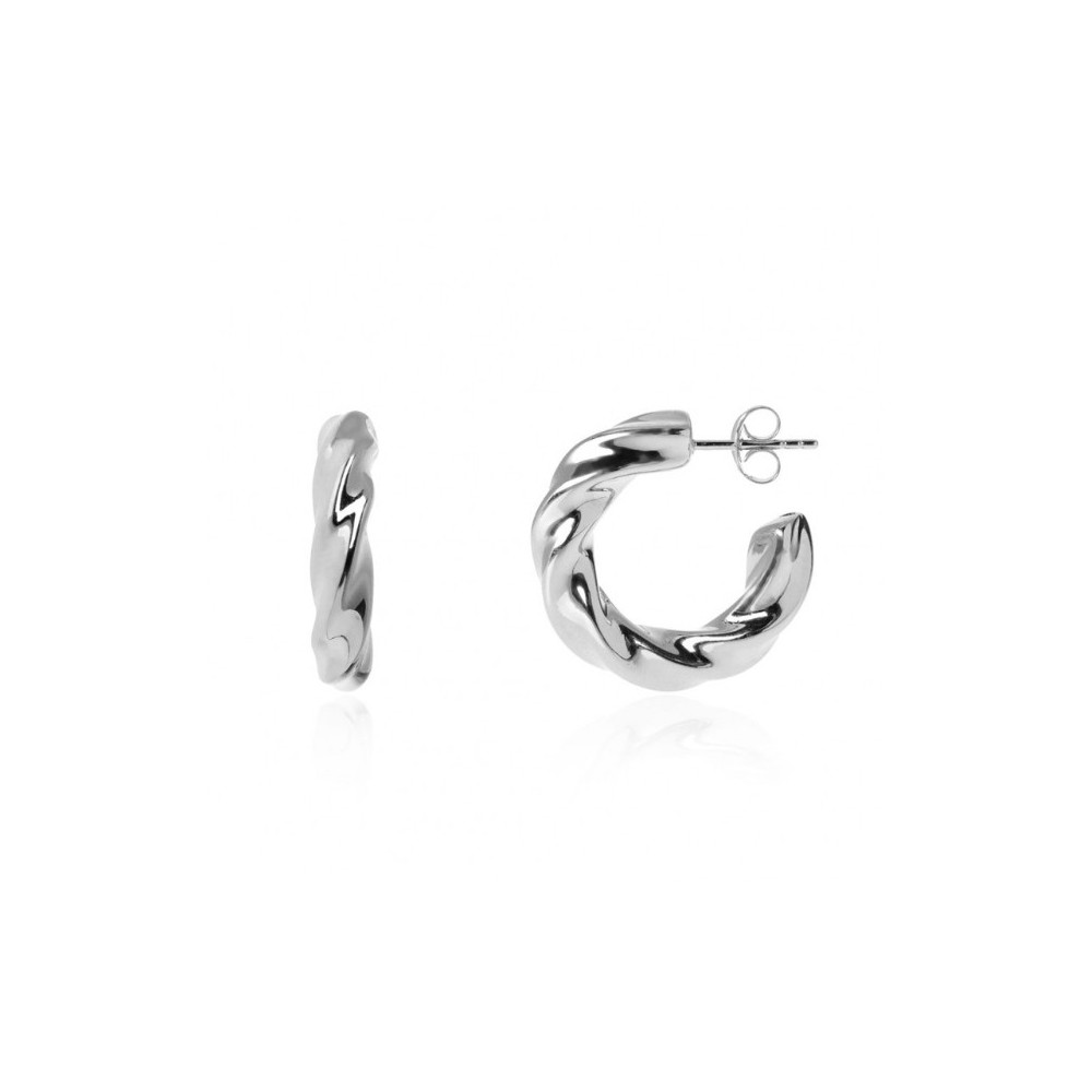 925 Sterling silver twisted creoles