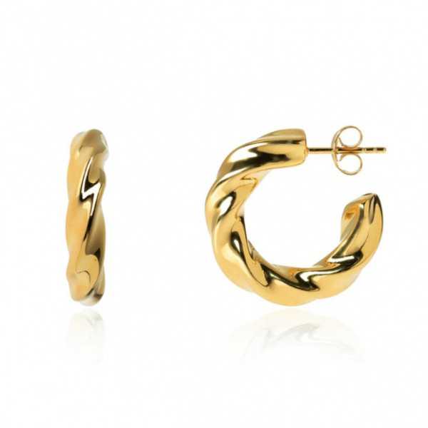 Gold plated twisted creoles
