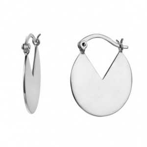925 Sterling silver disc creoles