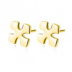 Gold plated cross oorknoppen