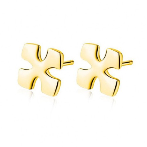Vergulde kruis oorknoppen