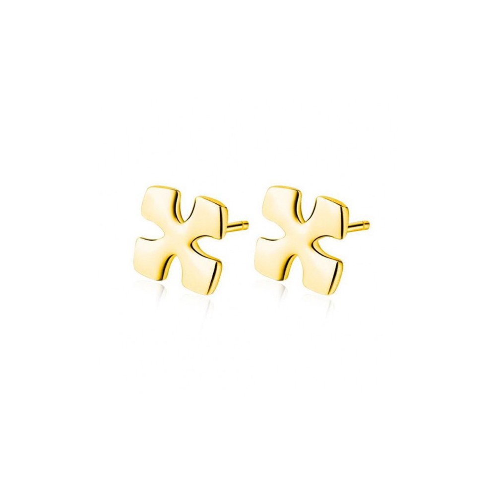 Gold plated cross oorknoppen