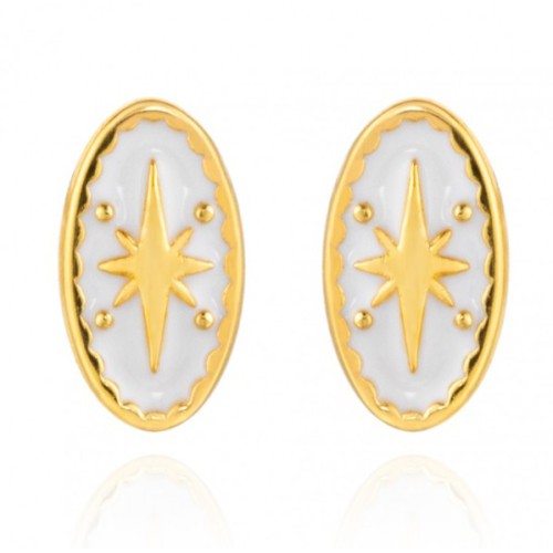 Vergulde oorknoppen noordster