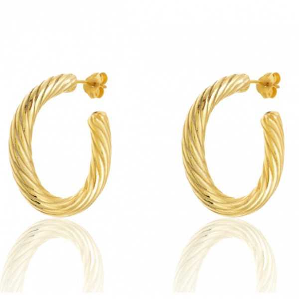 18K gold-plated creoles