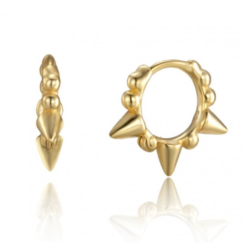 Vergulde spike creolen