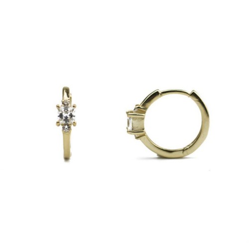 Vergulde creolen met Zirkonia