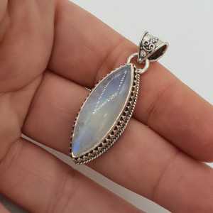 Silver earrings with marquise Moonstone in any setting