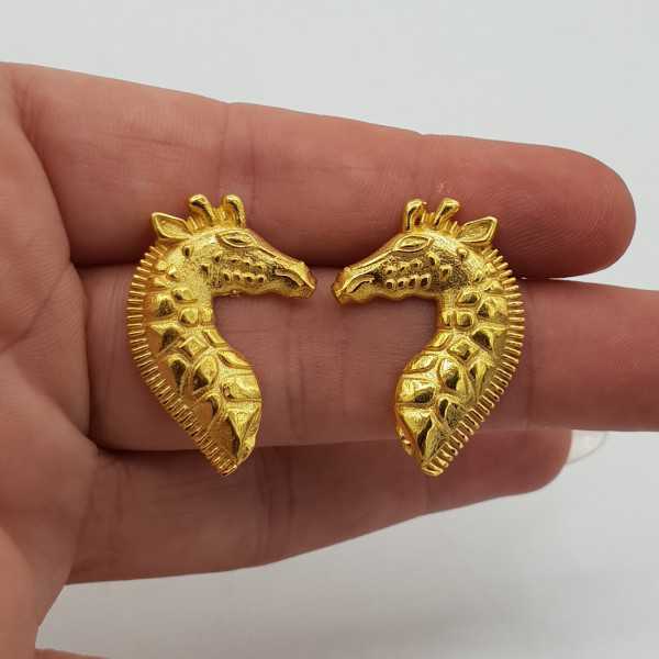 Gold plated Giraffe earrings