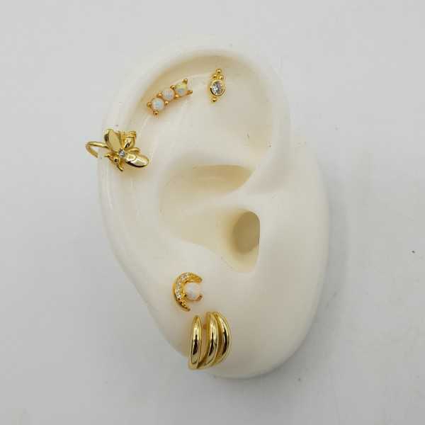 Gold plated earcuffs with