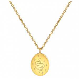 Gold-plated necklace with the tubing hanger