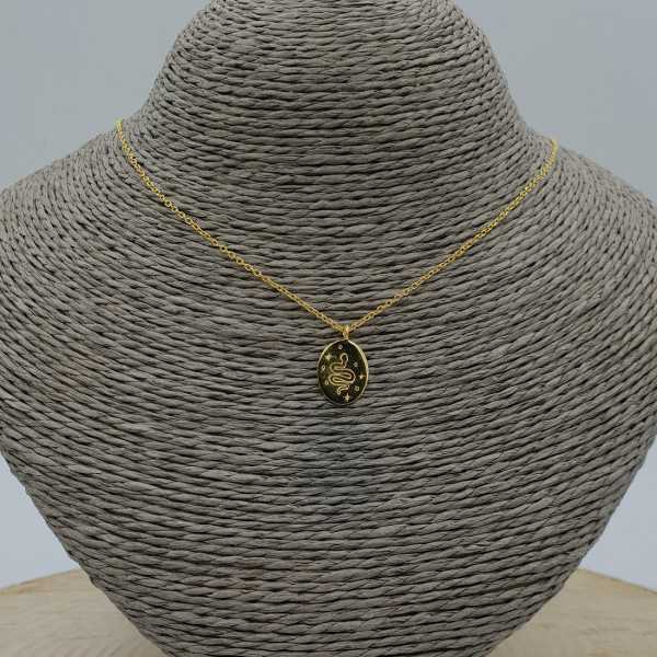Gold-plated necklace with the tubing hanger