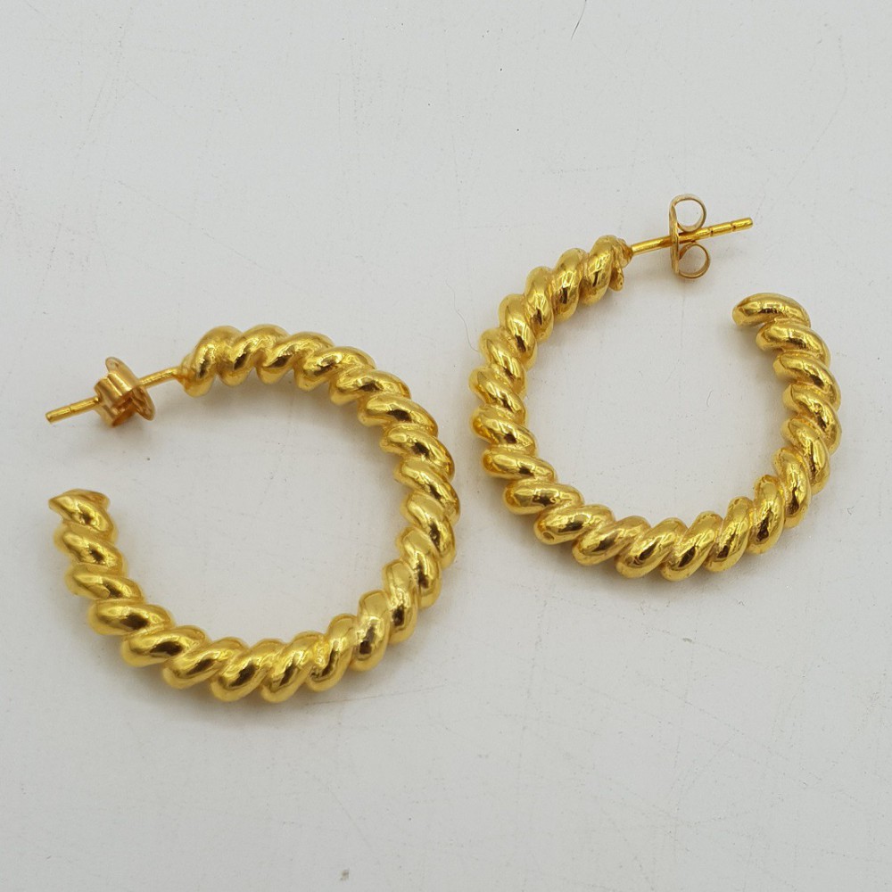 Gold plated twisted creole