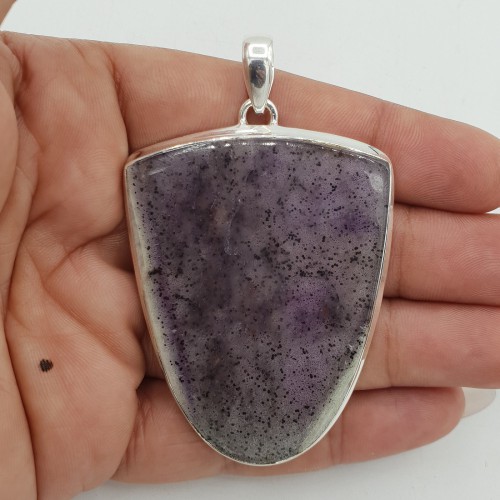 Zilveren hanger gezet met Auraliet