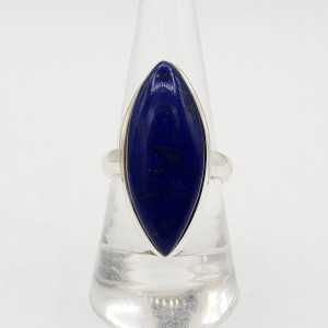 Silver ring with marquise Lapis Lazuli 17.7