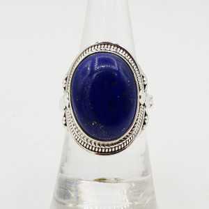 925 Sterling zilveren ring gezet met Lapis Lazuli