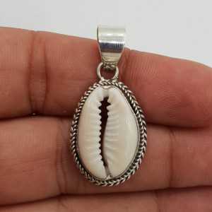 Silver Cowrie shell pendant