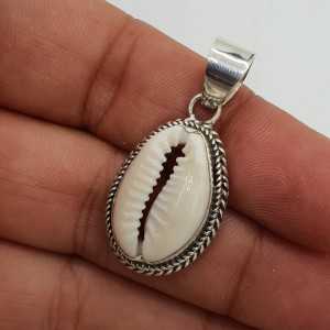 Silver Cowrie shell pendant
