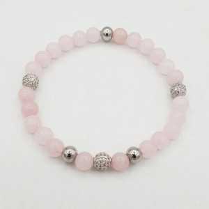 Bracelet made of rose quartz