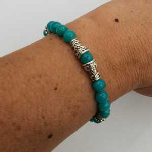 Bracelet made of 6 mm of sea-green Jade.
